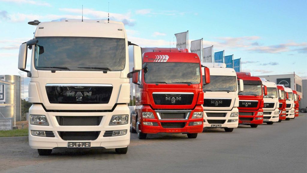 trucks at a dealership